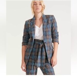 Veronica Beard Blue Plaid Blazer